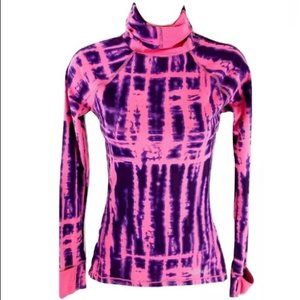 SOLD New Under Armour Run Tye Dye Mock Neck Top